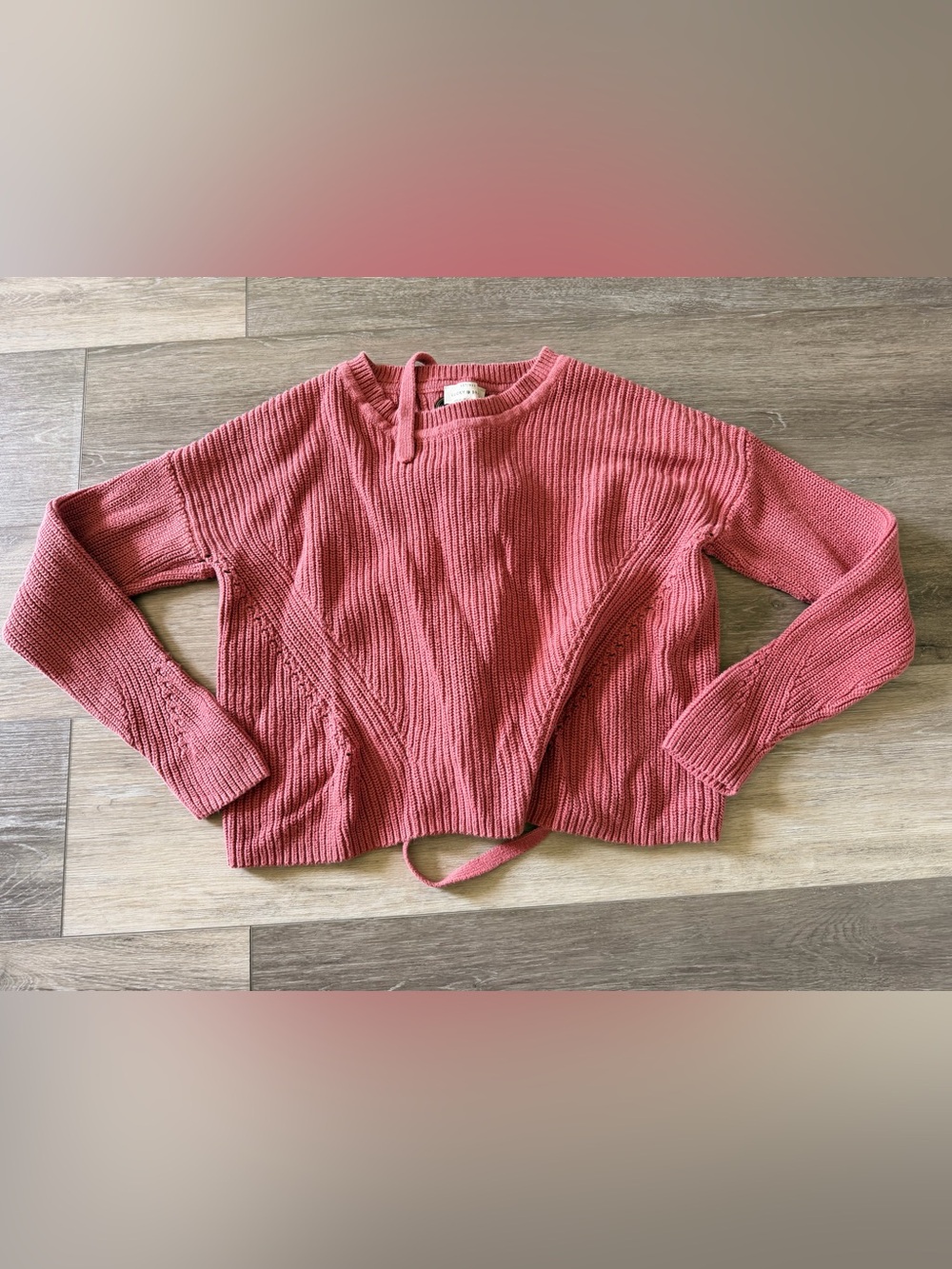 Lucky Brand Lace Up Back Sweater - XS